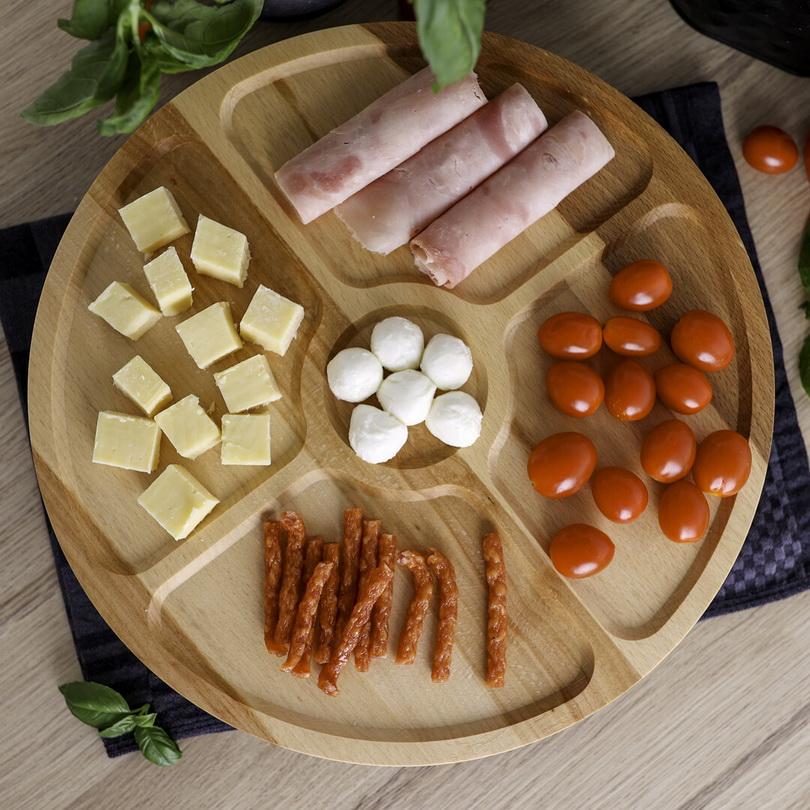 Drewniana taca okrągłą