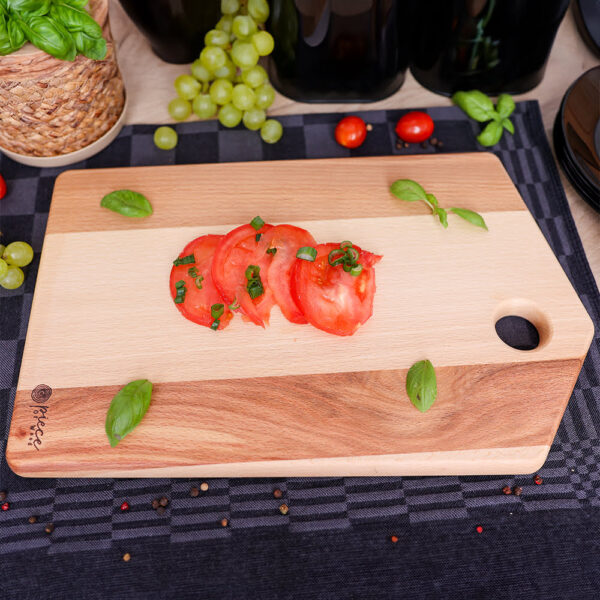 Duża Naturalna Drewniana Deska do Krojenia Z Uchwytem