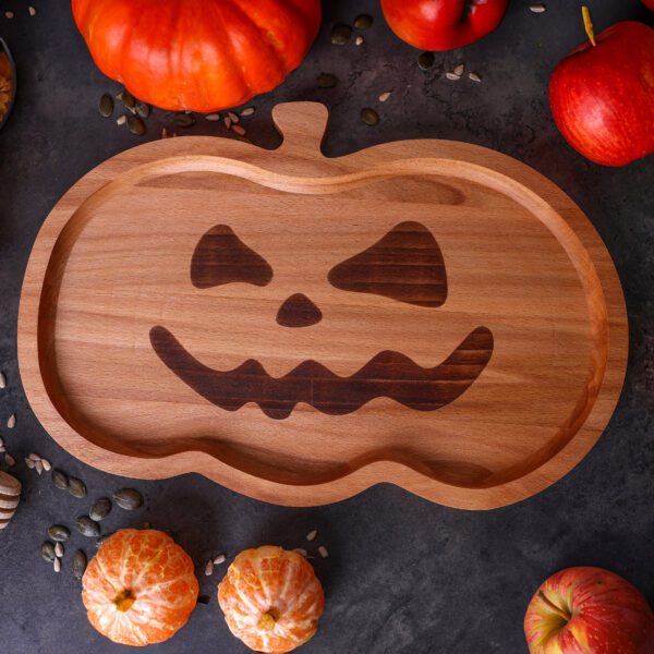 Drewniany Półmisek „Dynia Jack”